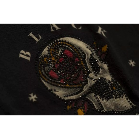 AFFLICTION Men's T-Shirt S/S DEATH FLAME TEE Black - Picture 8 of 12